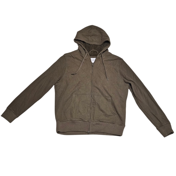 Goodfellow & Co Other - Goodfellow & Co Men’s Sherpa-Lined Zip Hoodie XL Olive Green Fleece Jacket